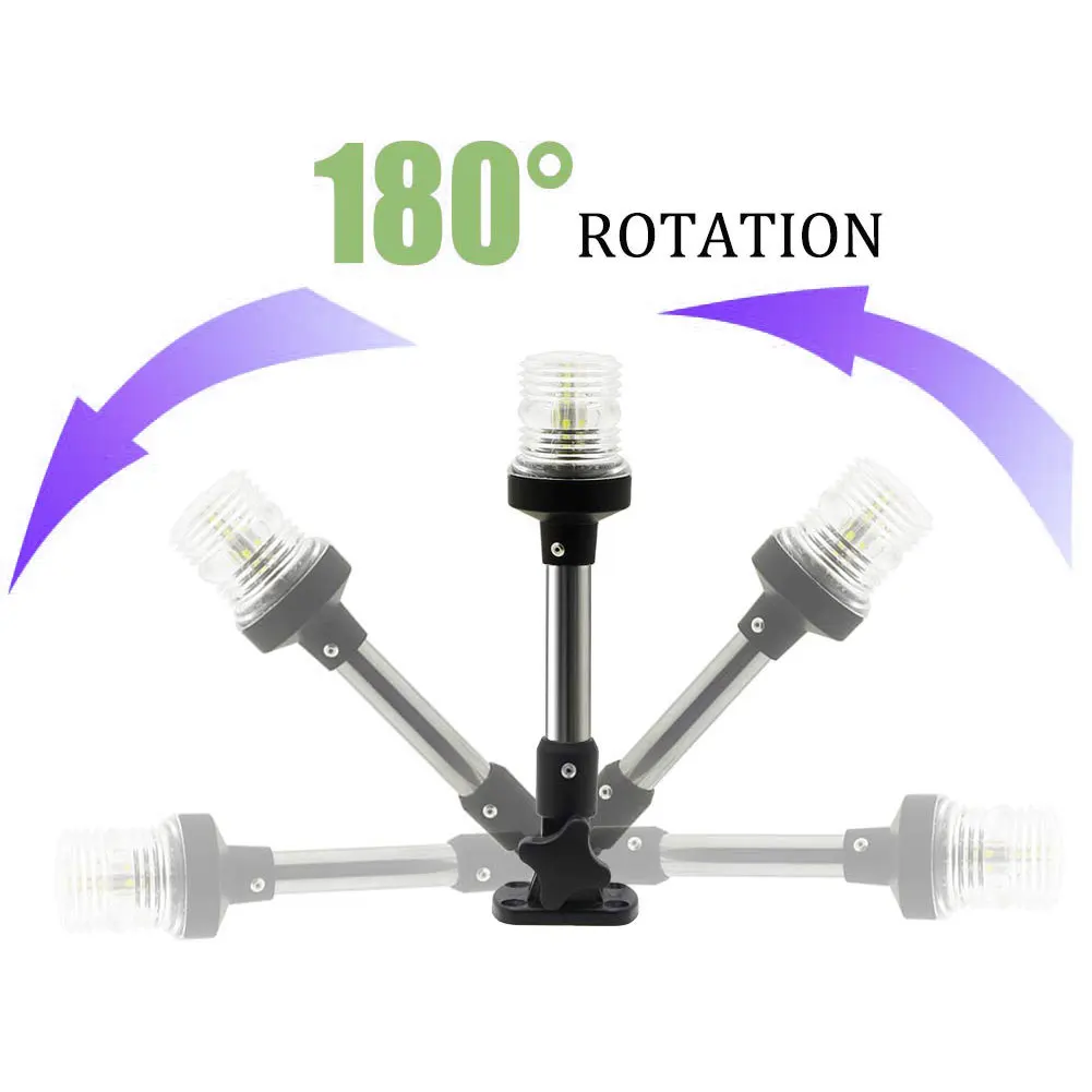Boat Navigation Lights Yacht Sailing Signal Light Boat Navigation Anchor Lights All Round 360White LED 12-24V for Boat Silver
Boat Navigation Lights Yacht Sailing Signal Light Boat Navigation Anchor Lights All Round 360White LED 12-24V for Boat Silver