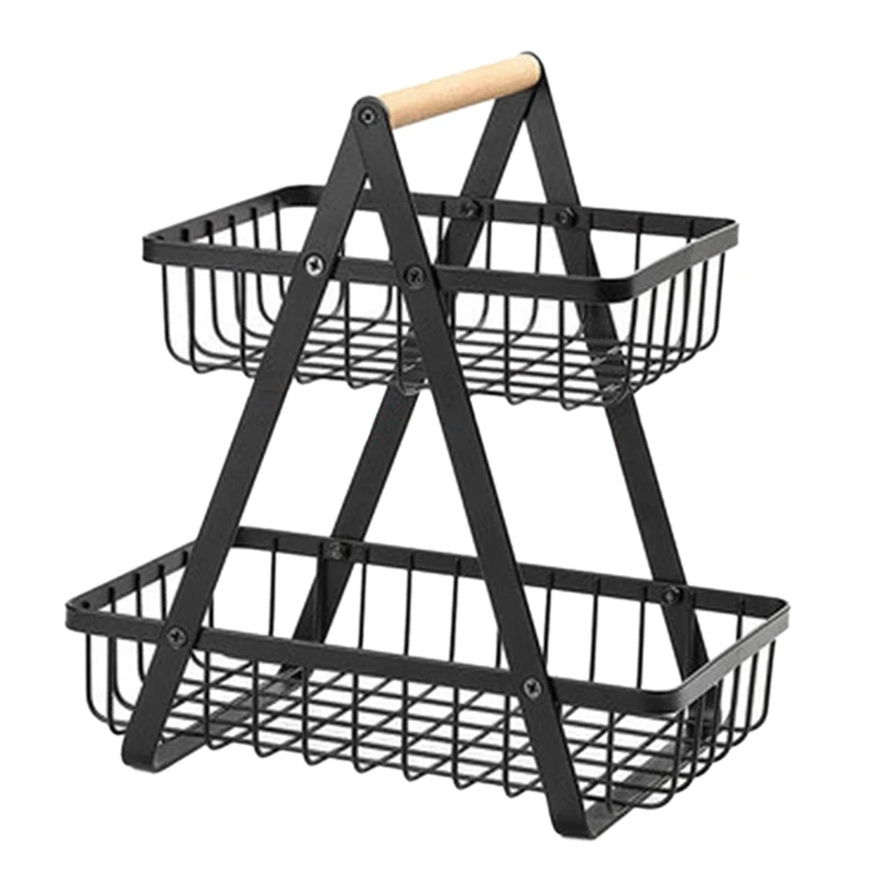 2-Tier Countertop Fruit Basket Fruit Bowl Bread Basket Vegetable Holder for Kitchen Storage (Upgrade and Detachable)
2-Tier Countertop Fruit Basket Fruit Bowl Bread Basket Vegetable Holder for Kitchen Storage (Upgrade and Detachable)