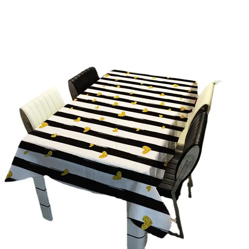 Geometric Stripes Tablecloth Black Pattern Dining Table Cloth Rectangular Table Cover Coffee Table Mat for Wedding Party Decor 
Geometric Stripes Tablecloth Black Pattern Dining Table Cloth Rectangular Table Cover Coffee Table Mat for Wedding Party Decor