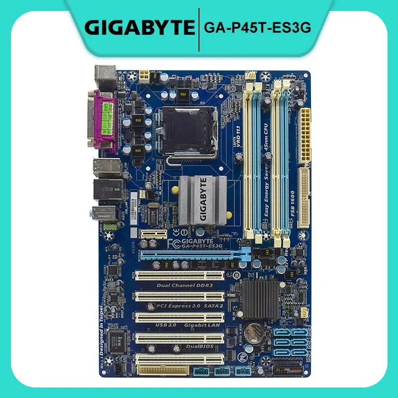 Gigabyte GA-P45T-ES3G Motherboard LGA 775 For Intel P45 DDR3 USB2.0 16GB ATA II ATX Desktop Mainboard Systemboard Used
Gigabyte GA-P45T-ES3G Motherboard LGA 775 For Intel P45 DDR3 USB2.0 16GB ATA II ATX Desktop Mainboard Systemboard Used