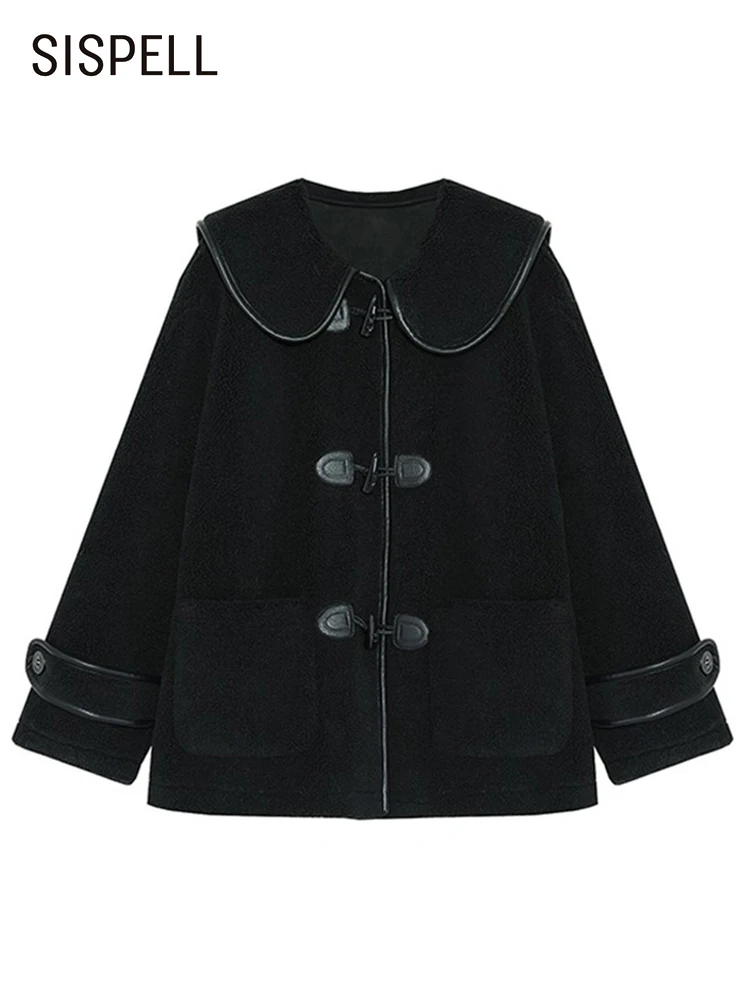 Женское повседневное пальто SISPELL, черное Свободное пальто с матросским воротником и длинным рукавом, однотонное пальто с двумя карманами в ...
Женское повседневное пальто SISPELL, черное Свободное пальто с матросским воротником и длинным рукавом, однотонное пальто с двумя карманами в ...