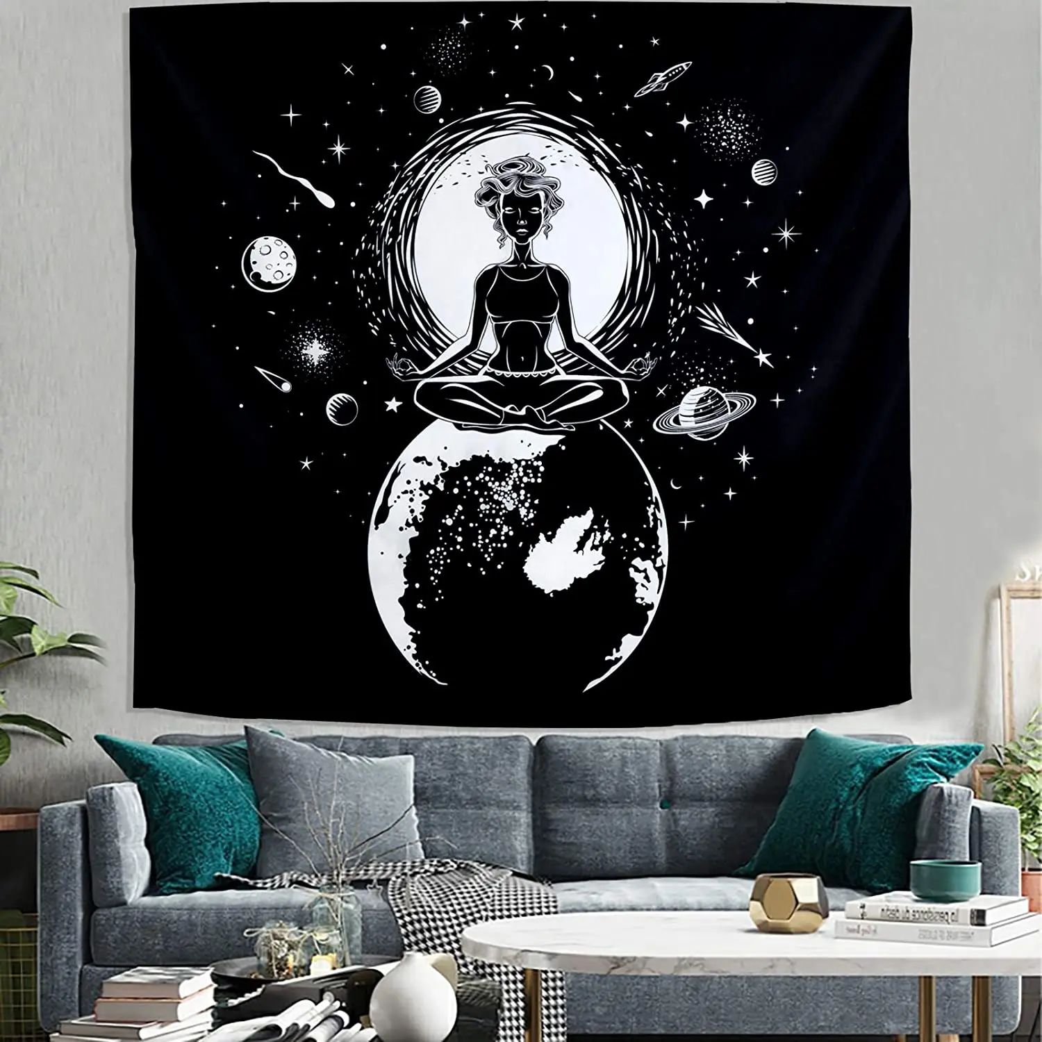 Black White Tapestry Wall Hanging for Bedroom Moon Aesthetic Mystic Chakra Meditation Planet Wall Tapestry Decor Decoration
Black White Tapestry Wall Hanging for Bedroom Moon Aesthetic Mystic Chakra Meditation Planet Wall Tapestry Decor Decoration