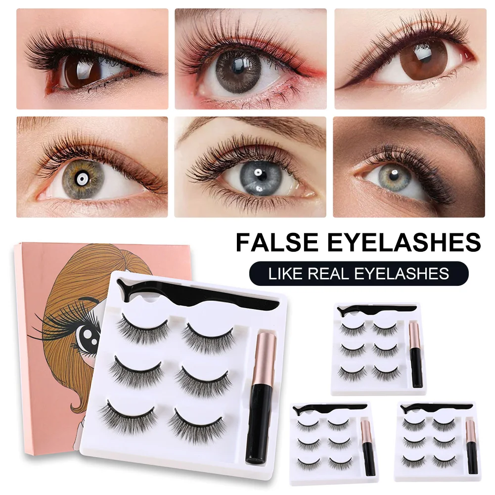 3 Pairs Magnetic Eyelashes with Eyeliner Kit Waterproof Eyelashes Set Glue Free Reusable False Eyelashes Soft and Natural Look
3 Pairs Magnetic Eyelashes with Eyeliner Kit Waterproof Eyelashes Set Glue Free Reusable False Eyelashes Soft and Natural Look