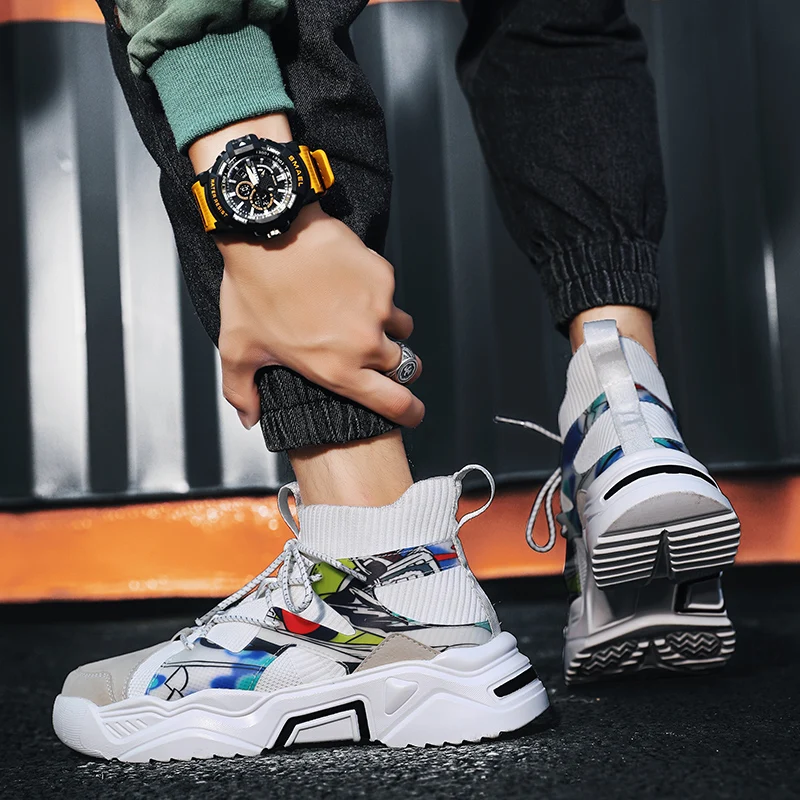 High Top Running Men Shoes Breathable Mesh Sports Sneakers Fitness Comfortable Male Jogging Walking Athletic Lace Up Zapatillas
High Top Running Men Shoes Breathable Mesh Sports Sneakers Fitness Comfortable Male Jogging Walking Athletic Lace Up Zapatillas