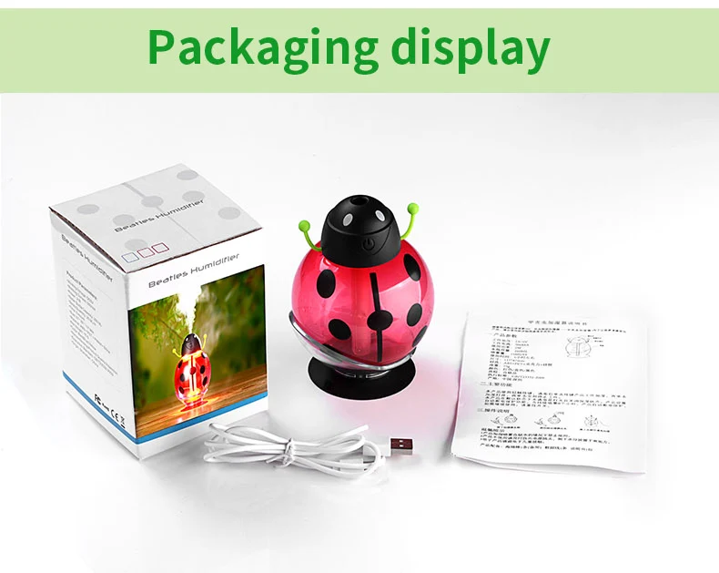 Beetle humidifier USB Humidifier Aroma diffuser Aromatherapy Essential oil diffuser Mini Portable Mist Maker 260ml LED Night
Beetle humidifier USB Humidifier Aroma diffuser Aromatherapy Essential oil diffuser Mini Portable Mist Maker 260ml LED Night