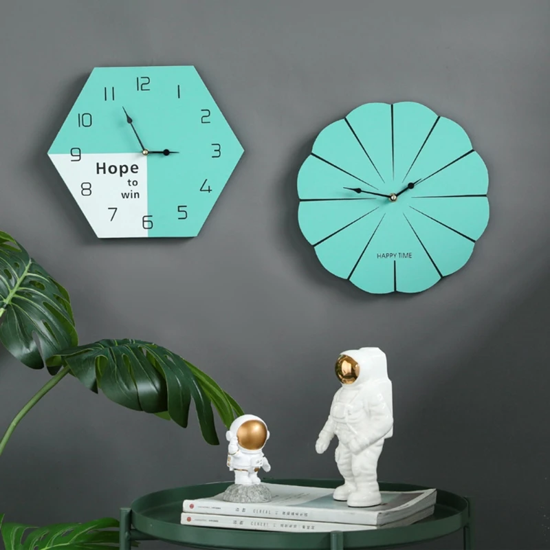 Nordic Modern Simple Wall Clock Flower/Hexagon Shape Wooden Mute Clock Home Decoration for Kitchen Living Room Bathroom
Nordic Modern Simple Wall Clock Flower/Hexagon Shape Wooden Mute Clock Home Decoration for Kitchen Living Room Bathroom