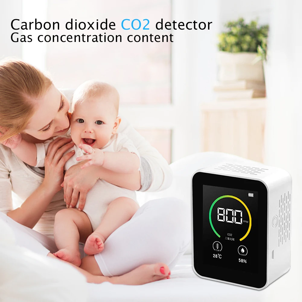 CO2 Sensor Air Quality Monitor Detector Gas Concentration Content Air Tester with Temperature Humidity Display
CO2 Sensor Air Quality Monitor Detector Gas Concentration Content Air Tester with Temperature Humidity Display