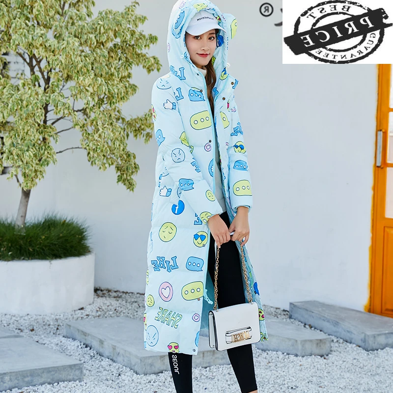 Womens Down Winter Jacket X-Long Down Coat Female Cute Print Thick 20% Duck Down Warm Clothes Hooded Jackets hiver LW1322
Womens Down Winter Jacket X-Long Down Coat Female Cute Print Thick 20% Duck Down Warm Clothes Hooded Jackets hiver LW1322