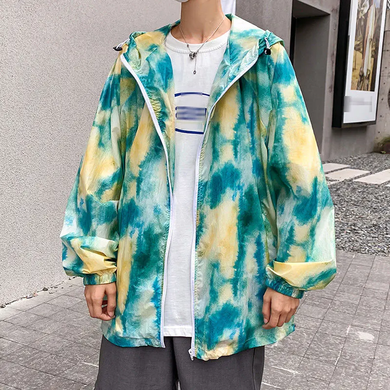 Summer Thin Jacket Men's Fashion Casual Tie-dye Hooded Jackets Mens Streetwear Wild Loose Hip Hop Bomber Jacket Men M-3XL
Summer Thin Jacket Men's Fashion Casual Tie-dye Hooded Jackets Mens Streetwear Wild Loose Hip Hop Bomber Jacket Men M-3XL