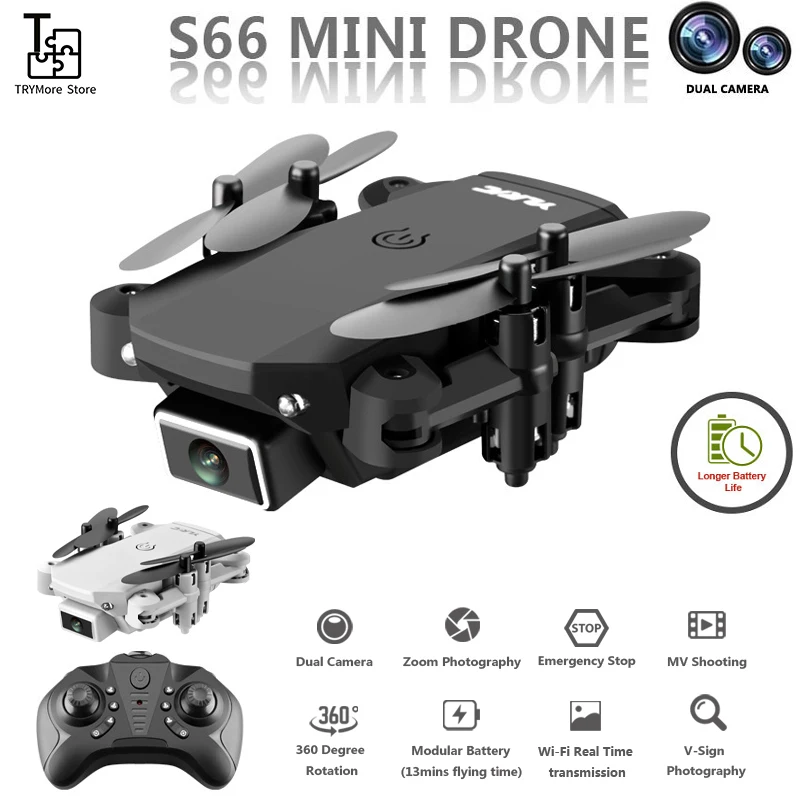S66 Профессиональный Дрон 4k Hd аэрокамера и камера живое видео 720p Rc Квадрокоптер Wifi