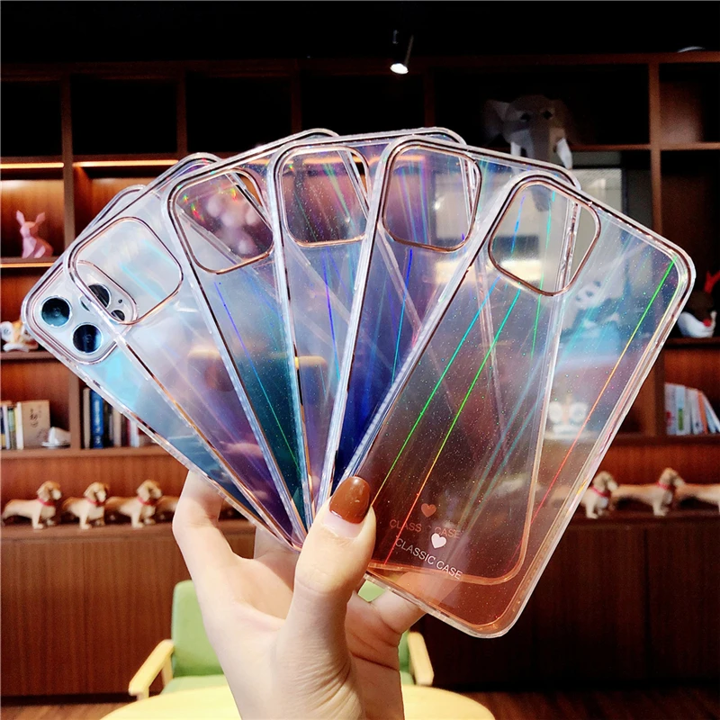Aurora Gradient Phone Case For iPhone 12 Mini 11 Pro Max X XR XS Max 7 8 Plus SE 2020 Laser Transparent Shockproof Back Cover
Aurora Gradient Phone Case For iPhone 12 Mini 11 Pro Max X XR XS Max 7 8 Plus SE 2020 Laser Transparent Shockproof Back Cover
