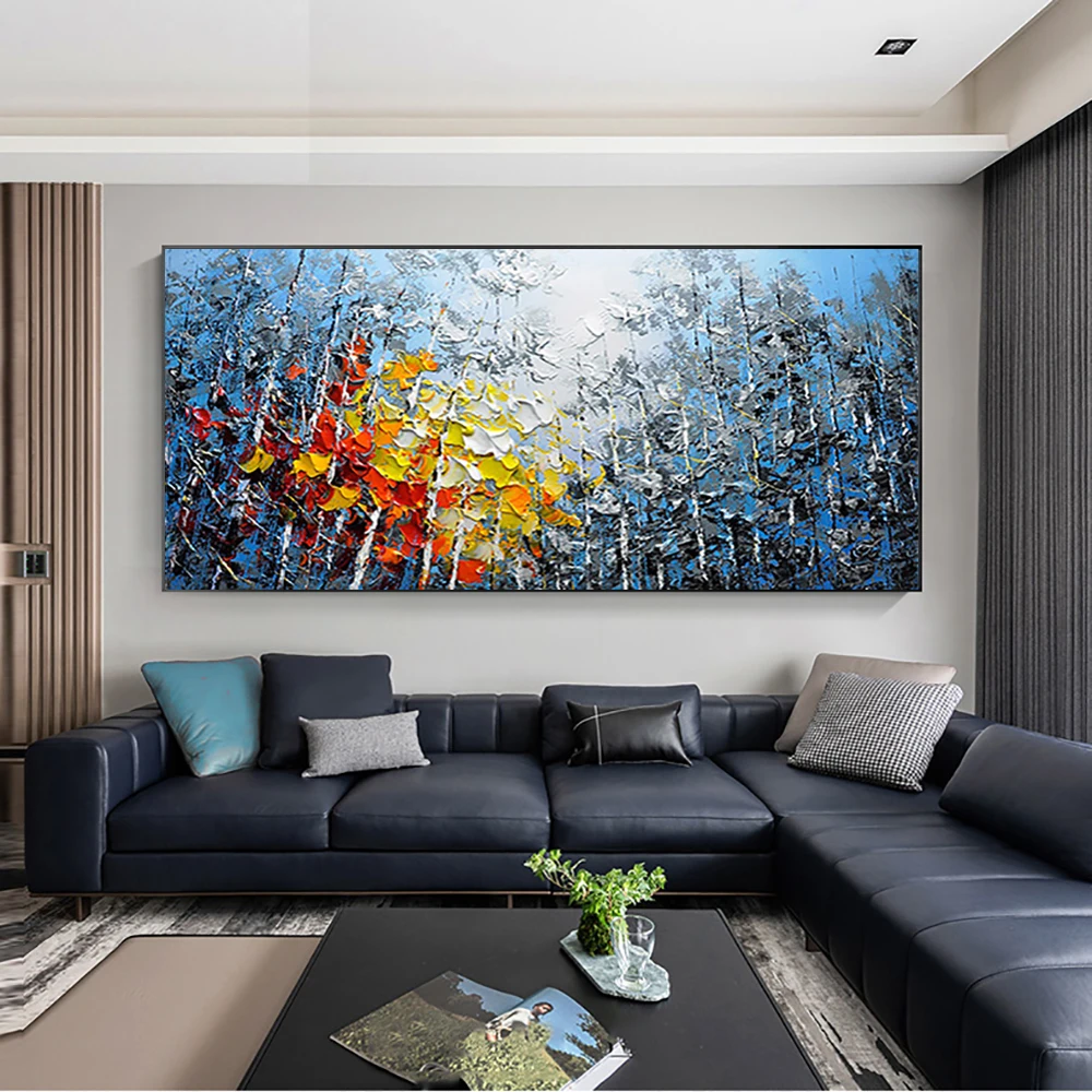 Large Wall Art Canvas Painting Handmade Modern Thick Texture Oil Painting For Living Room Salon Decoration Picture Hand Painted
Large Wall Art Canvas Painting Handmade Modern Thick Texture Oil Painting For Living Room Salon Decoration Picture Hand Painted