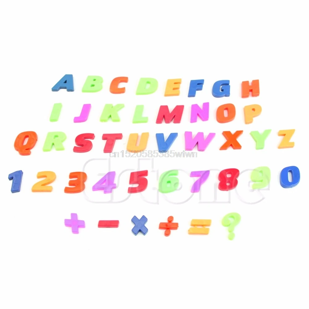 1 набор магнитов обучающий алфавит из 42 разноцветных магнитных букв на