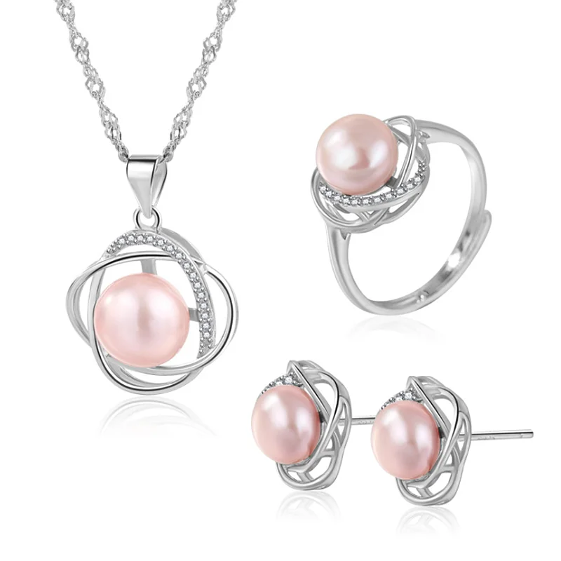 MeiBaPJ 100% Real 925 Sterling Silver Flower Natural Pearl Wedding Jewelry Set Empty Tray Pendant Ring & Earrings for Women
MeiBaPJ 100% Real 925 Sterling Silver Flower Natural Pearl Wedding Jewelry Set Empty Tray Pendant Ring & Earrings for Women