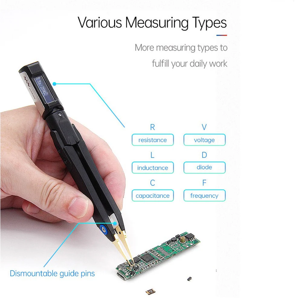 Portable Digital Smart Tweezers DT71 LCR Meter Signal Generator Debugging Reparing Signal Generator Multimeter Tool OLED Display
Portable Digital Smart Tweezers DT71 LCR Meter Signal Generator Debugging Reparing Signal Generator Multimeter Tool OLED Display