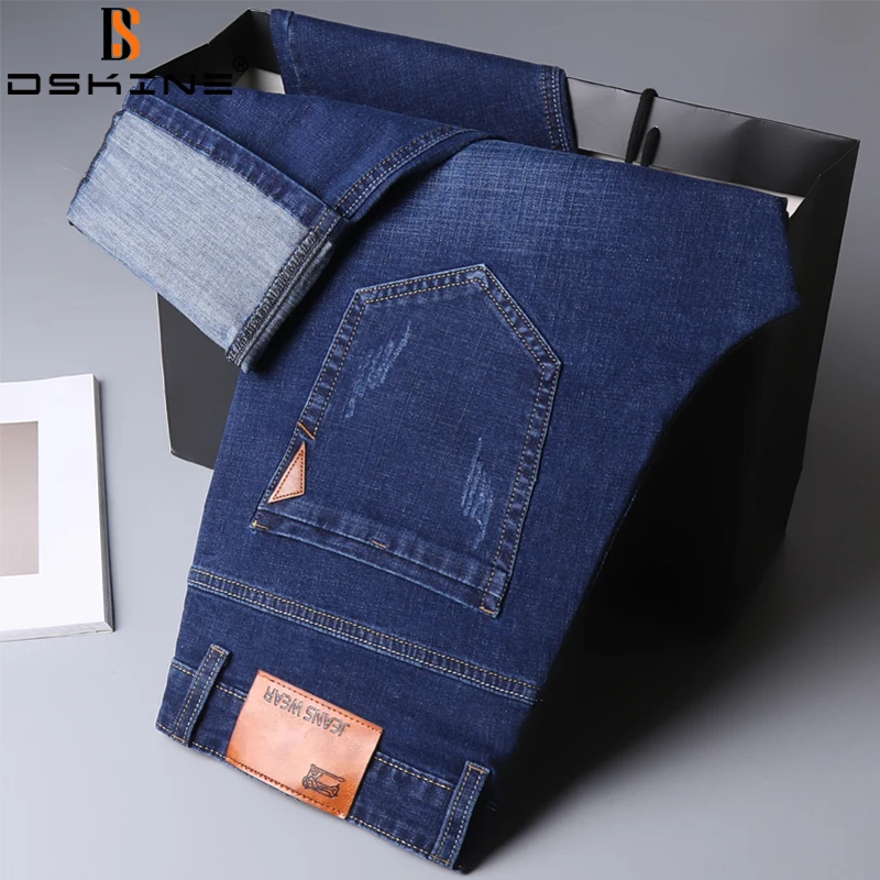 Фото Мужские джинсы бренда 2021 осень модные повседневные деловые брюки ретро