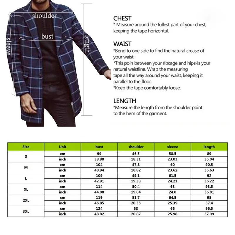 Fashion Men's Plaid Windbreaker Slim Long-length Coat Lapel Collar Long Sleeve Warm Coat Men's Fashion Coat 2020
Fashion Men's Plaid Windbreaker Slim Long-length Coat Lapel Collar Long Sleeve Warm Coat Men's Fashion Coat 2020