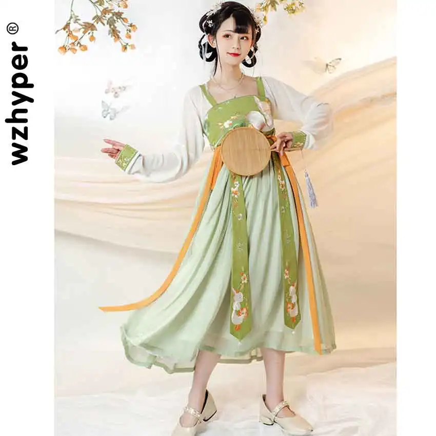 Оригинальный Женский костюм Hanfu в китайском стиле, с этническими элементами, с вышивкой
Оригинальный Женский костюм Hanfu в китайском стиле, с этническими элементами, с вышивкой