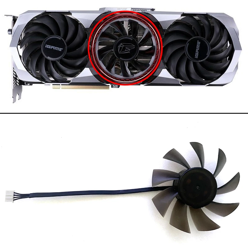 Вентилятор охлаждения 75 мм, 4 контакта для цветной iGame GeForce RTX 3090 Advanced RTX 3060 Ti Advanced RTX 3080 Ti RTX 3090 kudan RTX 3070 Ti
Вентилятор охлаждения 75 мм, 4 контакта для цветной iGame GeForce RTX 3090 Advanced RTX 3060 Ti Advanced RTX 3080 Ti RTX 3090 kudan RTX 3070 Ti