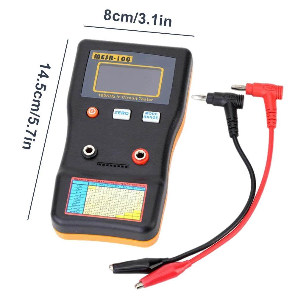 MESR-100 Capacitance Meter ESR Handheld Automatic High-Precision Digital Capacitance Tester Tools Capacitor Resistance Tester
MESR-100 Capacitance Meter ESR Handheld Automatic High-Precision Digital Capacitance Tester Tools Capacitor Resistance Tester