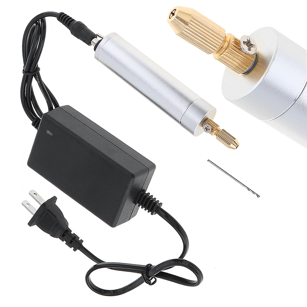 Мини DC 5V 6V Электрический мотор ручная дрель вращающийся инструмент с патроном и