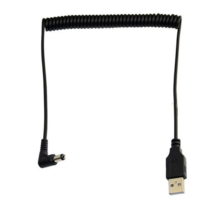 5 футов/1 м пружинный Спиральный USB кабель 2 0 A штекер для DC разъем питания мм x 1
