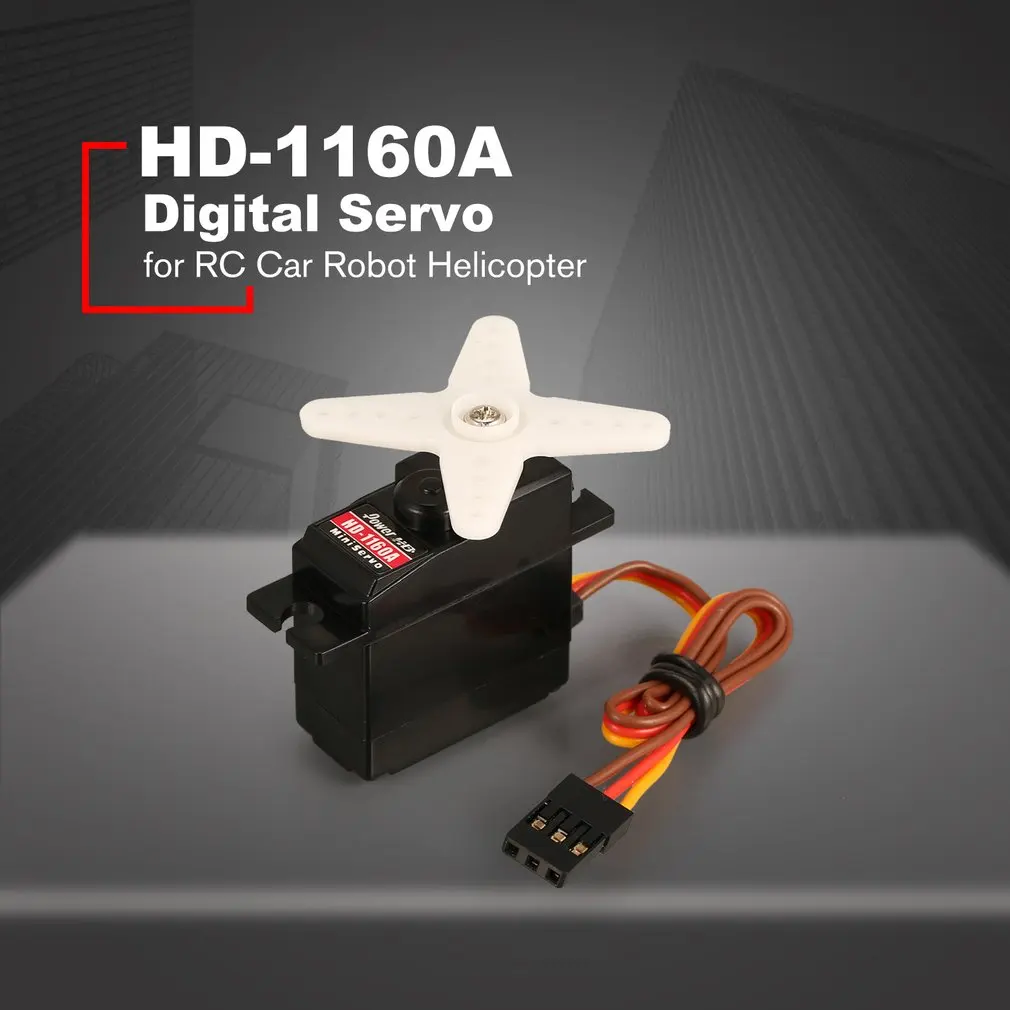 Power HD HD-1160A 3kg Steering Torque Digital Plastic Gear Mini Servo for RC Car Buggy Robot Helicopter Drone Spare Parts
Power HD HD-1160A 3kg Steering Torque Digital Plastic Gear Mini Servo for RC Car Buggy Robot Helicopter Drone Spare Parts