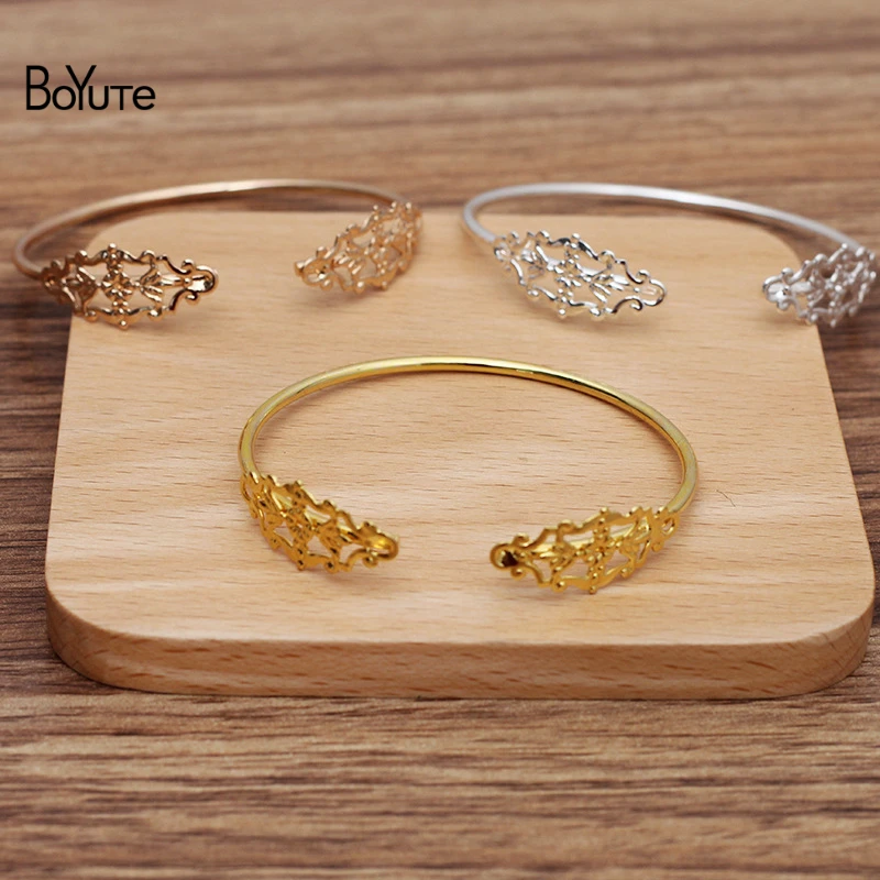BoYuTe (10 Pieces/Lot) 56*2MM Metal Brass Bracelet Welding 12*27MM Filigree Base Diy Jewelry Making Accessories Wholesale 
BoYuTe (10 Pieces/Lot) 56*2MM Metal Brass Bracelet Welding 12*27MM Filigree Base Diy Jewelry Making Accessories Wholesale