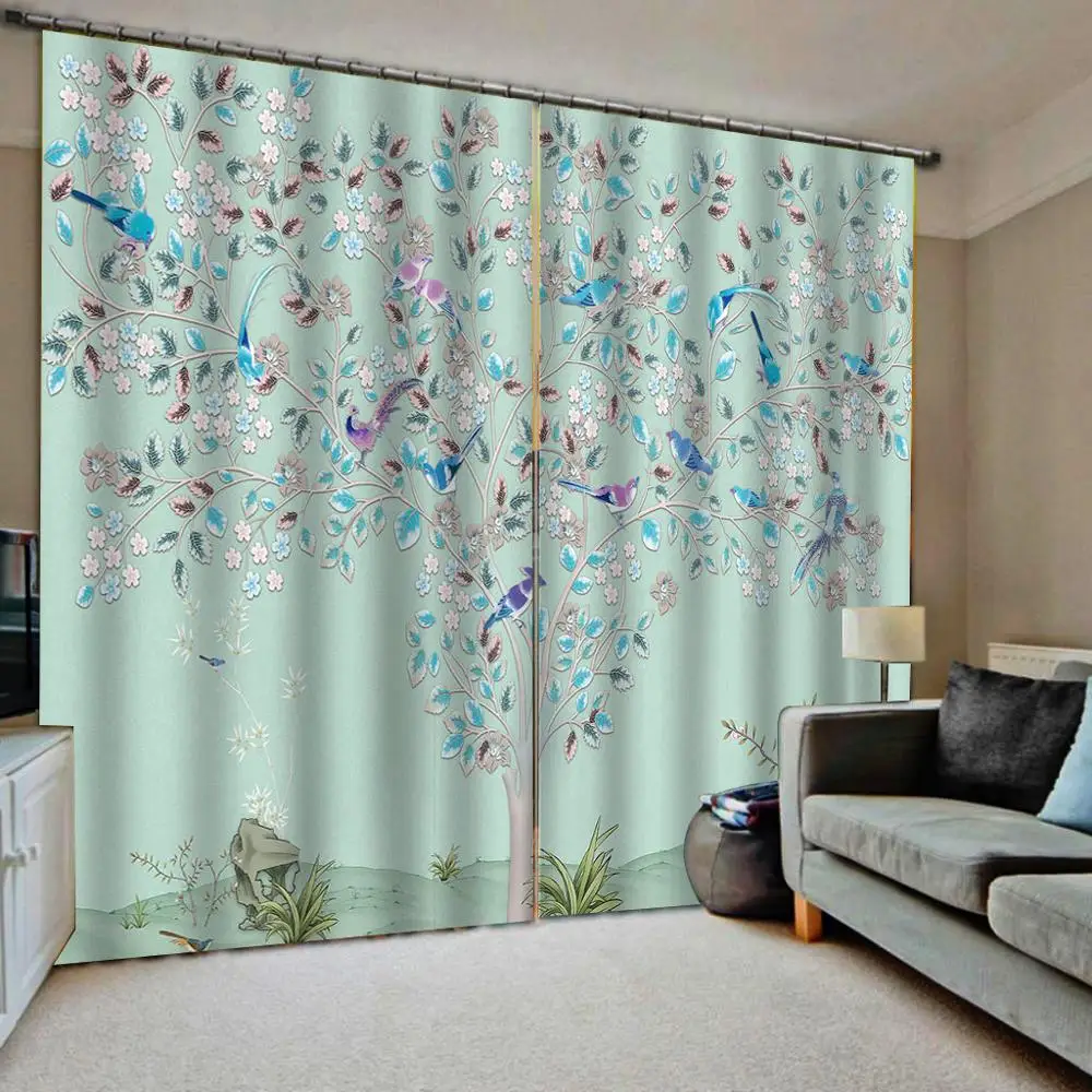Luxury Blackout 3D Window Curtains For Living Room Bedroom Customized size 3d curtains blue tree and birds curtains
Luxury Blackout 3D Window Curtains For Living Room Bedroom Customized size 3d curtains blue tree and birds curtains