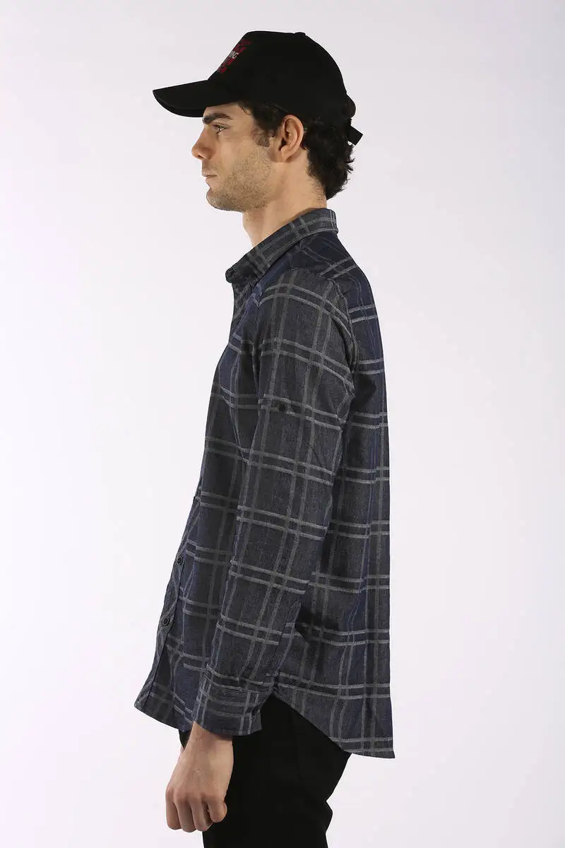 Mens Indigo Plaid Shirt
Mens Indigo Plaid Shirt