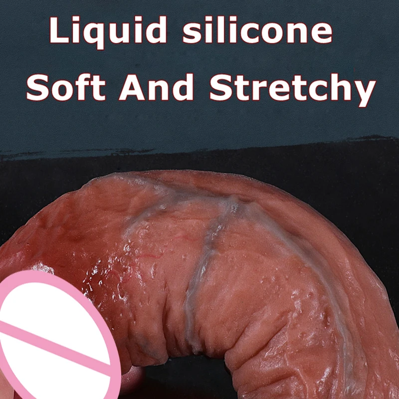 Soft Liquid Silicone Huge Dildo Skin Feeling Realistic Big Penis Dick With Suction Cup Sex Toys For Women Adult Erotic Machine | Красота и