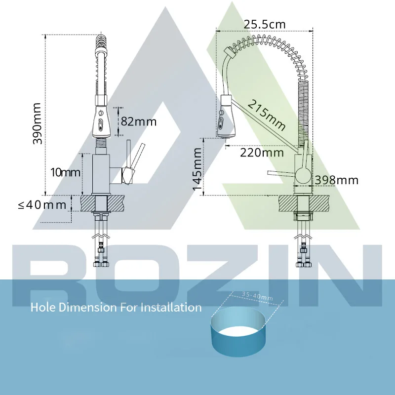Rozin Matte Black Kitchen Faucet Deck Mounted Mixer Tap 360 Degree Rotation Stream Sprayer Nozzle Kitchen Sink Hot Cold Taps
Rozin Matte Black Kitchen Faucet Deck Mounted Mixer Tap 360 Degree Rotation Stream Sprayer Nozzle Kitchen Sink Hot Cold Taps