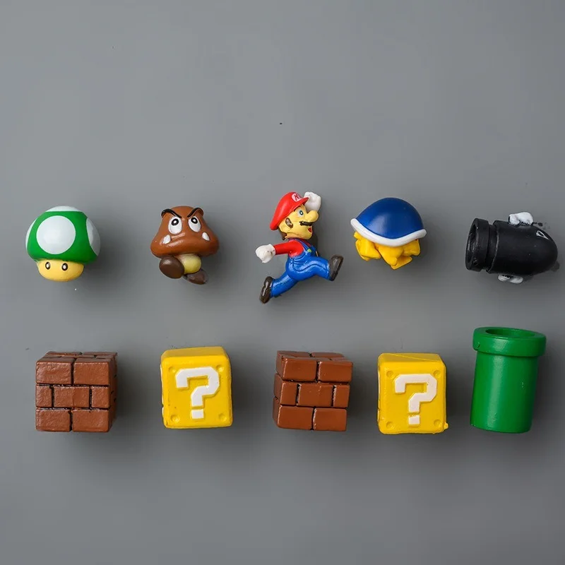 Оригинальные 3D магниты на холодильник Super Mario для детей милые и забавные