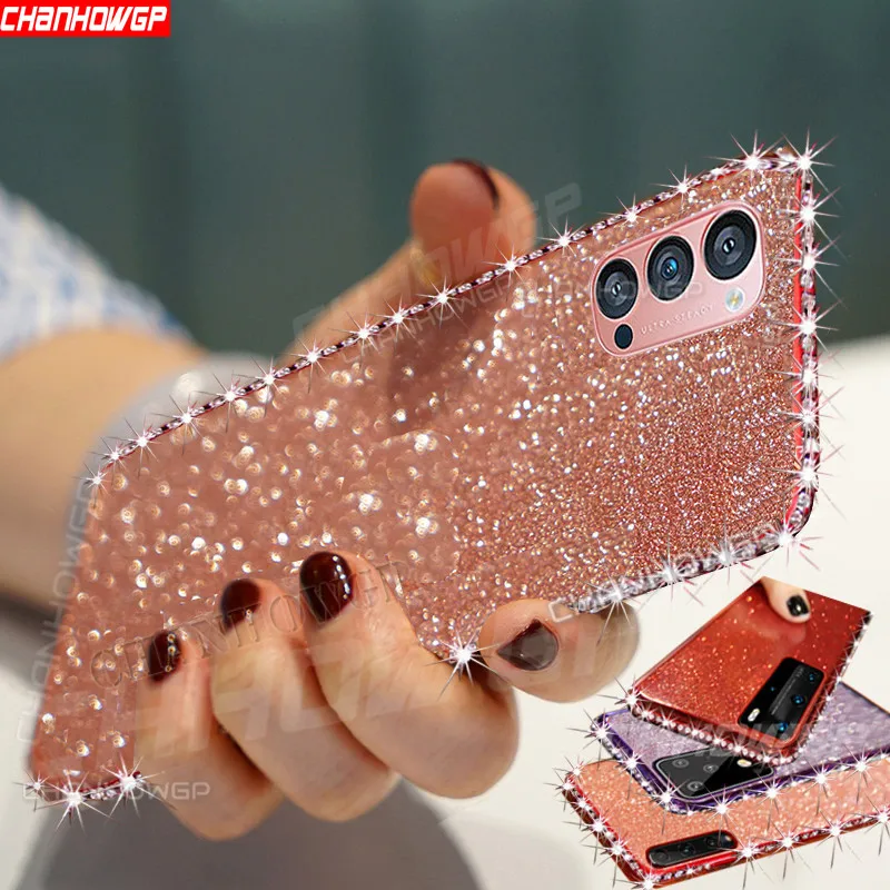 Блестящий Мягкий чехол из ТПУ со стразами для OPPO Realme C3 C2 C1 XT X 3 5 6 Pro Reno 2 Z 2Z Ace A5 A9 2020