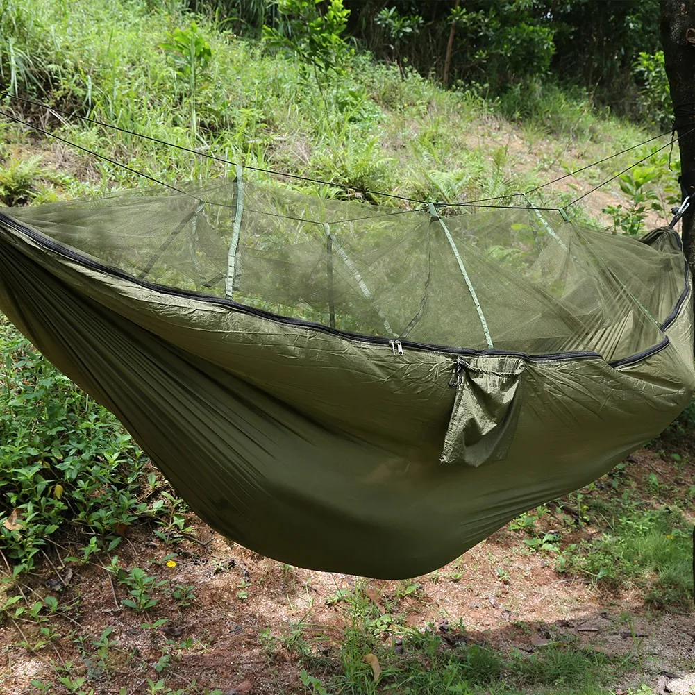 Double Person Camping Hammock With Mosquito Net for Outdoor Garden Jungle(Military green)
Double Person Camping Hammock With Mosquito Net for Outdoor Garden Jungle(Military green)