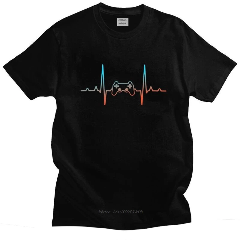 Electronic Games Heartbeat T Shirt Men Cotton Tshirt Graphic Tees Short Sleeves Game Controller T-shirts Fitted Clothing Merch
Electronic Games Heartbeat T Shirt Men Cotton Tshirt Graphic Tees Short Sleeves Game Controller T-shirts Fitted Clothing Merch