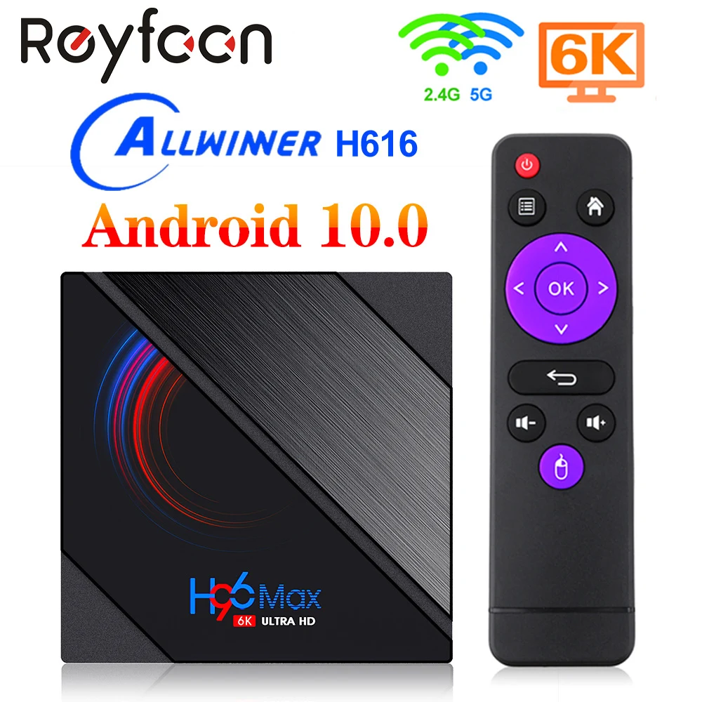 2020 H96 Max H616 Smart TV Box Android 10 4GB RAM 64GB ROM 1080p 4K 60fps BT 4.0 Google Player Store Youtube H96Max Media Player
2020 H96 Max H616 Smart TV Box Android 10 4GB RAM 64GB ROM 1080p 4K 60fps BT 4.0 Google Player Store Youtube H96Max Media Player