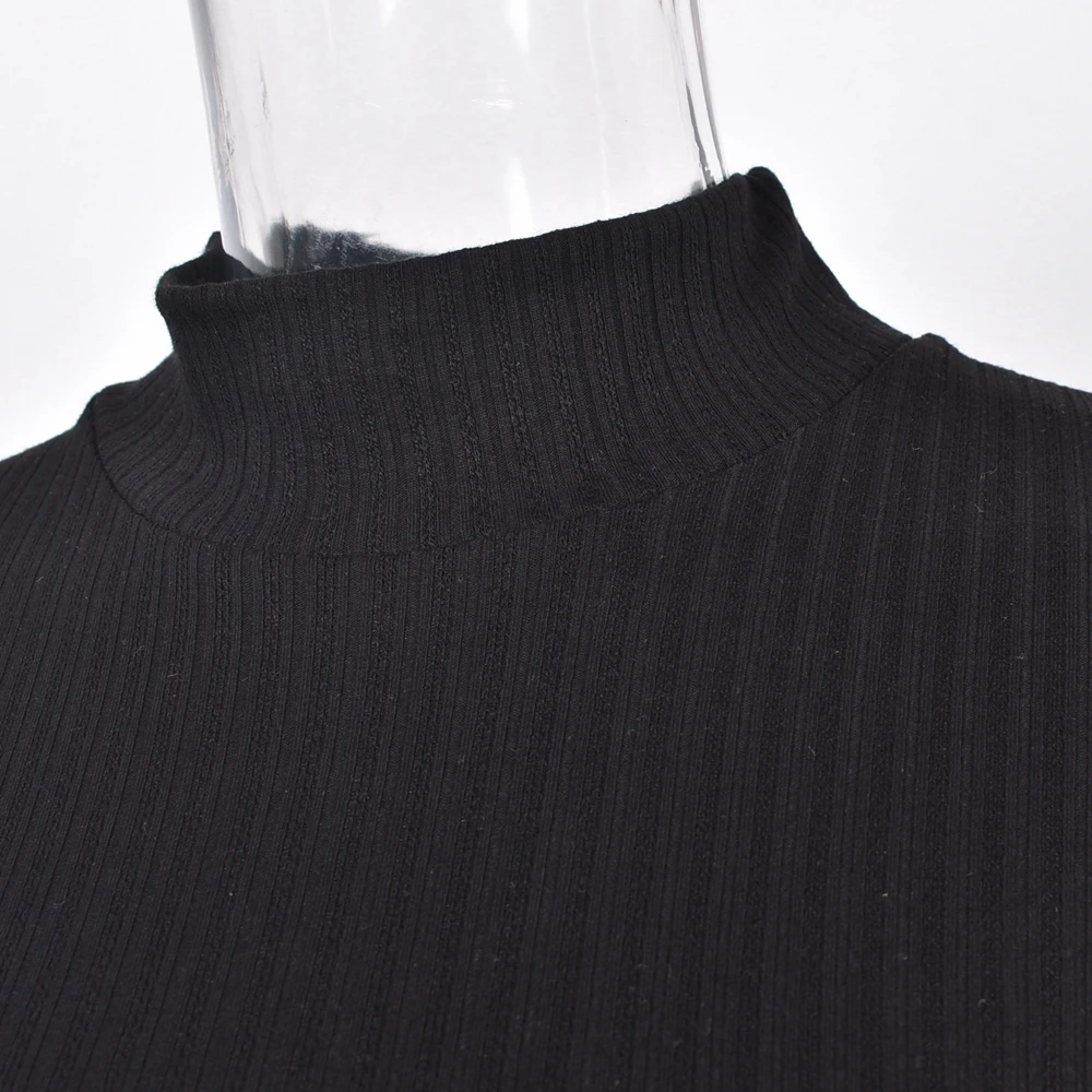 European and American Fashion Sexy Casual Women's High Collar Long Sleeve Dew Back Mini Short Dress
European and American Fashion Sexy Casual Women's High Collar Long Sleeve Dew Back Mini Short Dress