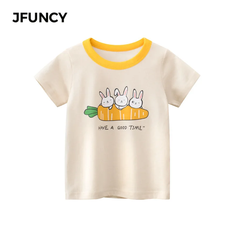 JFUNCY 2021 Summer Cotton Oversized T-Shirt Girls Lovely Cartoon Bunny Short Sleeve Top Loose Casual Children's Clothing T-Shirt
JFUNCY 2021 Summer Cotton Oversized T-Shirt Girls Lovely Cartoon Bunny Short Sleeve Top Loose Casual Children's Clothing T-Shirt