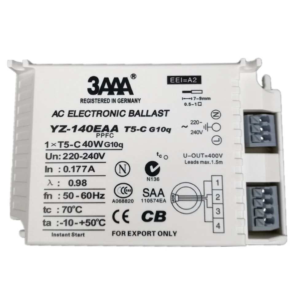 

3AAA YZ140EAA YZ155EAA 40W 55W T5-C Electronic Ballast 220V AC G10q Fluorescent Lamp Rectifier For T5 Ring Lamp Annular Tubes
