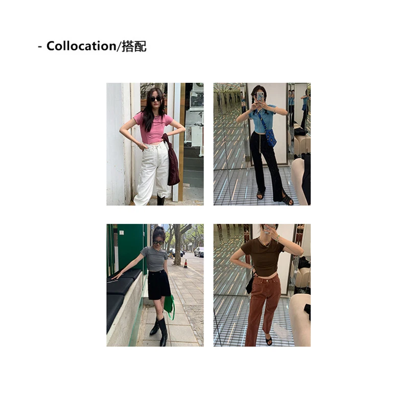 y2k Crop Top Women Clothing 2021 Summer Casual Solid Color Round Neck T-Shirt Korean Chic Sweet Slim
y2k Crop Top Women Clothing 2021 Summer Casual Solid Color Round Neck T-Shirt Korean Chic Sweet Slim