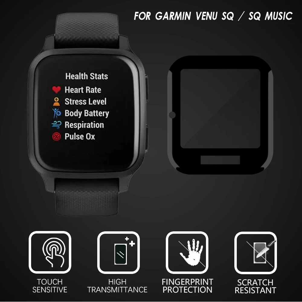 3D Protective Film Full Coverage Soft Fibre Glass Screen Protector For Garmin Venu SQ / SQ Music Smart Watch Fingerprint Proof
3D Protective Film Full Coverage Soft Fibre Glass Screen Protector For Garmin Venu SQ / SQ Music Smart Watch Fingerprint Proof