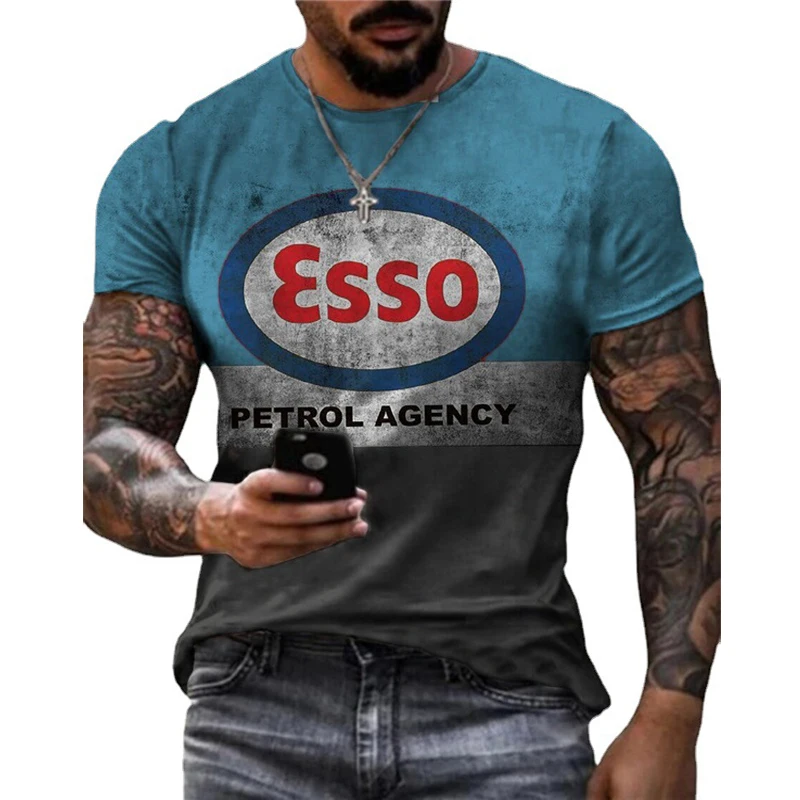 Men's summer short-sleeved T-shirt color matching letters 3D digital printing shirt O-neck fashion trend urban oversized T-shirt
Men's summer short-sleeved T-shirt color matching letters 3D digital printing shirt O-neck fashion trend urban oversized T-shirt