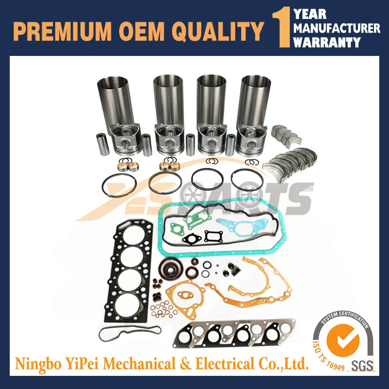 Engine Overhaul kit For Hyundai D4BA D4BB Diesel HC20-35H1 H100 Forklift Truck
Engine Overhaul kit For Hyundai D4BA D4BB Diesel HC20-35H1 H100 Forklift Truck