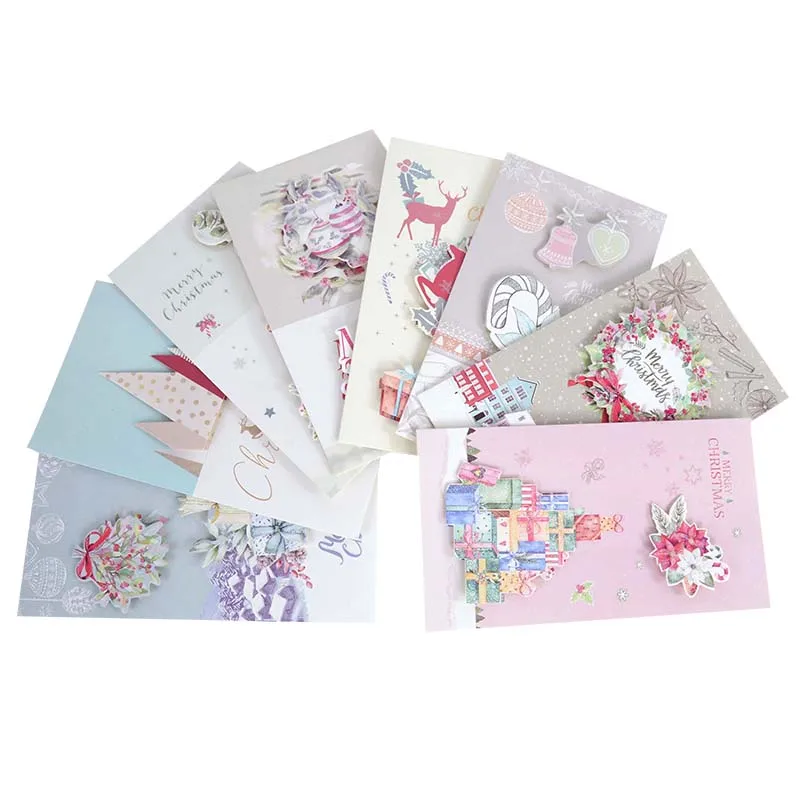 8Pcs/Set Merry Christmas Cards Xmas Party Invitation Greeting Cards with Envelopes Blank inside Navidad Postcard Folding Cards
8Pcs/Set Merry Christmas Cards Xmas Party Invitation Greeting Cards with Envelopes Blank inside Navidad Postcard Folding Cards