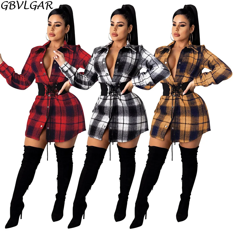 Women Vintage Fall Plaid Button Mini Dress Female Long Sleeve Turn Down Collar Blouse Dress With Girdles 2021Fashion Office Work
Women Vintage Fall Plaid Button Mini Dress Female Long Sleeve Turn Down Collar Blouse Dress With Girdles 2021Fashion Office Work