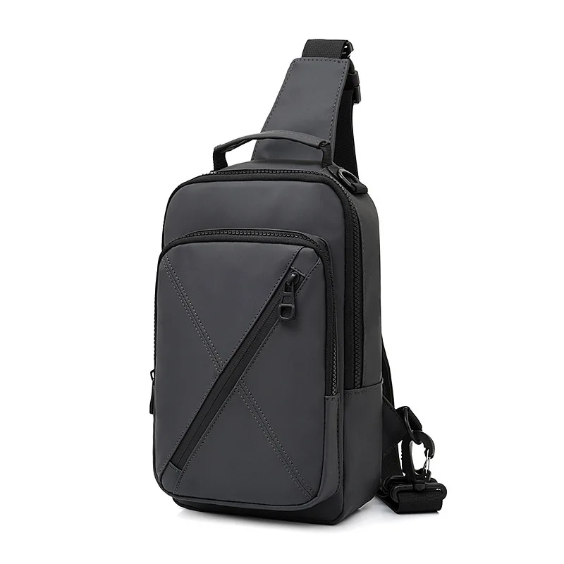 New men's bag single shoulder bag anti splash Oxford cloth backpack men's leisure USB chest bag business bag 
New men's bag single shoulder bag anti splash Oxford cloth backpack men's leisure USB chest bag business bag