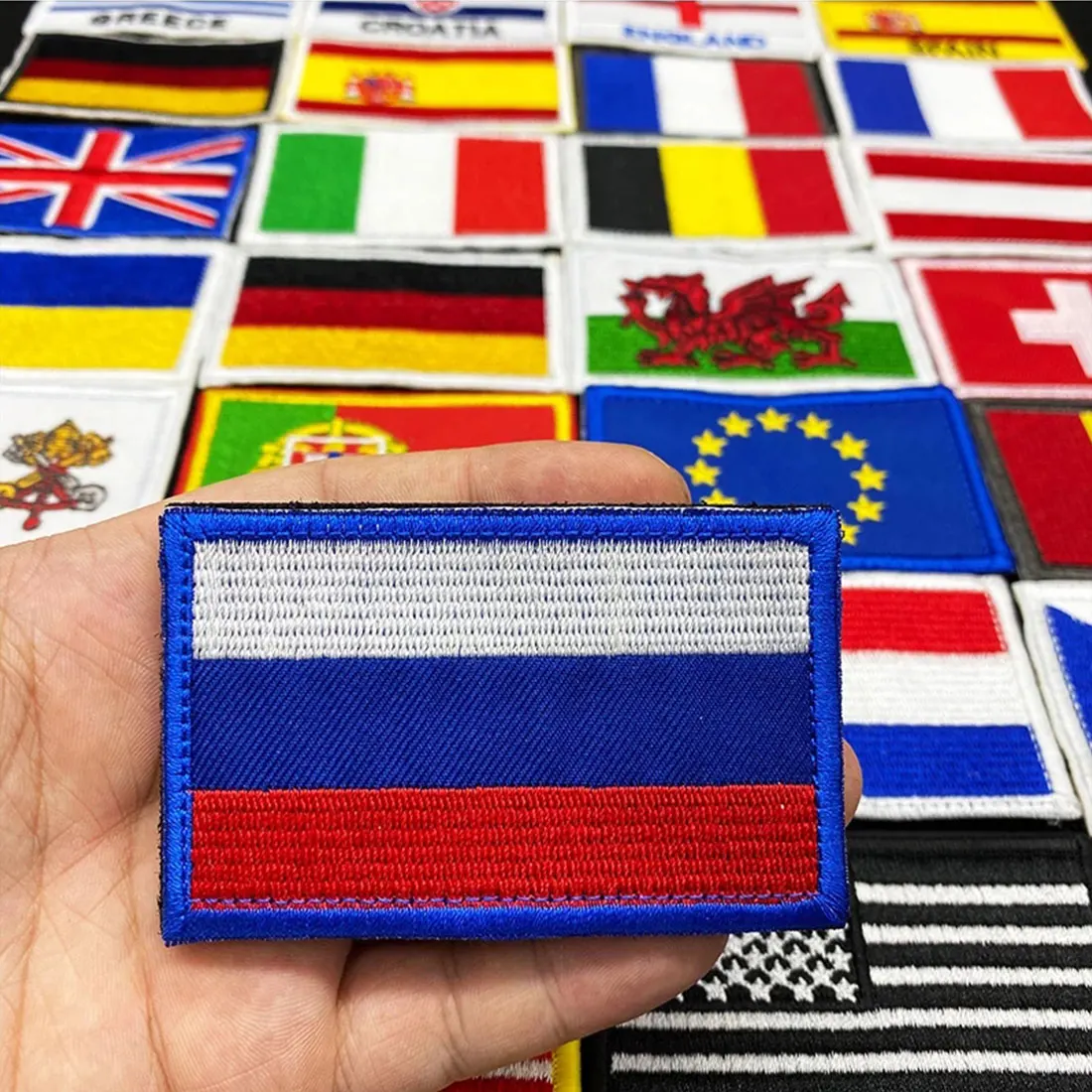 European Countries Flag Patch Badges Hook Loop Russia France Germany Italy Armband 3D Stick on Jacket Backpack Stickers
European Countries Flag Patch Badges Hook Loop Russia France Germany Italy Armband 3D Stick on Jacket Backpack Stickers