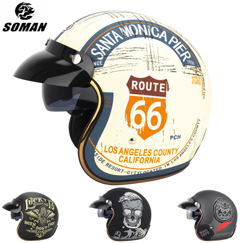 Retro Motorcycle Helmet Men DOT Approved with Sun Visor Vintage Open Face Riding Electric Scooter Safety Casco Moto Yellow 66
Retro Motorcycle Helmet Men DOT Approved with Sun Visor Vintage Open Face Riding Electric Scooter Safety Casco Moto Yellow 66