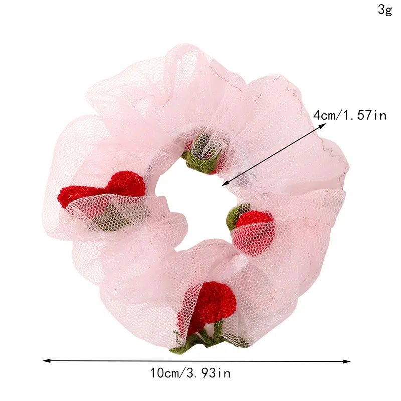 Handmade Embroidery Hair Ring Gauze Fruit Print Scrunchie Cherry Strawberry Organza Hair Rope Elastic Hair Rubber Band
Handmade Embroidery Hair Ring Gauze Fruit Print Scrunchie Cherry Strawberry Organza Hair Rope Elastic Hair Rubber Band